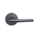 Delaney Hardware Vida Entry Door Lock with Round Trim, Fits Door 1-3/8 to 1-3/4 in. Thick, Black Finish – Reversible Left/Right-Handed Front Door & Garage Door Lever – Easy to Install Door Lock