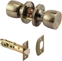 Prime-Line MP65032 Passage Knob, Fits 2-3/8 In. and 2-3/4 In. Backset, Tulip, Antique (Single Pack)