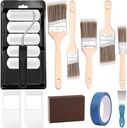 Mckanti Paint Roller Brush Kit for Walls, Painting Supplies Includes Paint Rollers with Tray, Wall Paint Brushes, Painter’s Tape, Sanding Block and Scraper for House Painting and Home Interior
