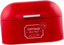 Garneck European Extra Large Metal Bread Box Dustproof Multifunctional Storage Container for Kitchen Counter Food Organizer for Bread Snacks and Household Items Red Finish