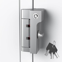 AST Home Security Reinforcement Lock, 1 Pack, Indoor Use, Keyed Childproof Door Lock, Toddler Proof Security Latch, Kidproof Door Stopper with Cylinder and Snib, Made of Zinc Alloy (Matte Silver)