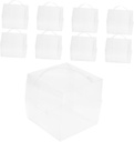 Ciieeo 10Pcs Clear Cake Carrier Box Transparent Bakery Packaging for Birthday Parties Easy to Clean and Odor for Outdoor Banquets and Cake Shops