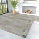 Oxdigi Vinyl Flooring Roll 53 sq.ft | 3'4"W x 16'5"L, PVC Leather-Like Linoleum Floor Covering, Waterproof Durable Heavy Vinyl, Easy to Install with Tape, Removable- No Adhesive Backing, Blocky Grey