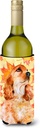 Caroline's Treasures BB9967LITERK Cocker Spaniel Fall Wine Bottle Hugger, Yellow Bottle Cooler Sleeve Hugger Machine Washable Collapsible Insulator Beverage Insulated Holder