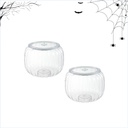 2 Pcs 70 oz Pumpkin Candy Jars with Cover Decorative Jar Vintage Halloween Decor Pumpkin Shaped Candy Bowl for Wedding Home Centerpieces Food Storage Container Organizer