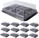 50pcs Mini Cake Boxes with Transparent Dome Lids Small Pastry Packing Containers for Moon Cakes Cupcakes and Desserts Reusable Pet Material for Gifting and Storage