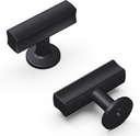 Hickory Hardware Kitchen Cabinet Knobs, Quality Drawer and Dresser Knob, Handle Pulls for Cabinet Doors, Bathroom Drawers, 1-15/16 Inch, Matte Black, Woodward Collection