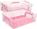 Clear Multi-layer Cupcake Storage Box Handle Portable Cupcake Carrier for Transporting and Displaying Desserts Reusable Transparent Cake Holder for Parties and Events