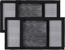 Adjustable Window Screens Expandable 2 Ways Expandable Window Screen 10"Height*14"-24"Width with Black Frame for House Windows 2 Pack of Small Screens