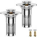 ​Bathroom Sink Drain Strainer,Universal Pop-Up Sink Stopper Hair Catcher, Anti-Clog Stainless Steel Drain Filter Basket, Removable Sink Drain for Bathroom Sink Stopper Replacement