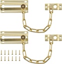 HOME MASTER HARDWARE 2 Pack Gold Door Chain Lock, Security Chain Locks for Inside Door, Chain Door Guard Premium Thickened Lock with Screws for Home Security