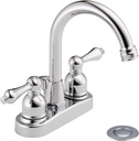 Westbrass WAS00X-26 2-Handle Hi-Arc Spout Centerset Bathroom Faucet, Polished Chrome