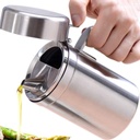 Oil Can Stainless Steel Olive Oil Dispensers Bottle, 550ML Oil Dispenser Pot Leak Proof Oil Salad Storage Oil Bottles Oil Container with Lid for Kitchen Cooking BBQ