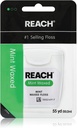 REACH Waxed Dental Floss, Mint, Plaque Remover for Teeth, Shred Resistant, Floss Slides Smoothly, Easy to Use, Waxed, Deep Cleaning Teeth, Oral Care, PFAS Free, for Adults & Kids, 1 Pack, 55 yd