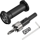 PATIKIL 5/8" Door Viewer Peephole, Zinc Alloy Privacy Door Viewer with Privacy Cover, 180-Degree Fits 1-3/4" to 2-15/16" Door with 16mm/0.62" Drill Bit for Security, Black