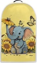 TODIYADDU Cute Elephant Blender Cover Sunflower Butterfly Stand Mixer Cover with Top Handle Personalized Coffee Machine Cover Food Processor Dust Cover Lightweight Blender Dust Cover Decorations.