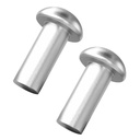 ALLCLEAN 3/16" Diameter X 1/2" Length Solid Aluminum Brazier Head Rivets,Aluminum Boat Rivets,Round/Dome Head Rivet,Pack of 150