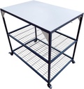 JIN BETTER GRILL PARTS 24" x 36" Outdoor Prep Table Cart for Grills & Pizza Ovens