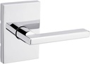 Kwikset 720HFLRCT-26 Halifax Lever with Rectangular Rose Passage Door Lock with 6AL Latch and RCS Strike Bright Chrome Finish