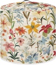 Retro Floral Print Rice Cooker Covers For Kitchen Counter Pressure Cooker Cover Dust Cover Air Fryer Covers For Kitchen Counter for Kitchen Home Women -L