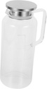 Ciieeo Cold Water Jug Glass Beverage Kettle Capacity for Iced Tea Juice Refreshing Drinks Sturdy Handle for Parties and Gatherings