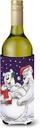 Caroline's Treasures AAH7269LITERK Holiday Polar Bears Wine Bottle Hugger Bottle Cooler Sleeve Hugger Machine Washable Collapsible Insulator Beverage Insulated Holder