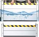 Heavy Duty Aluminum Flood Barrier for Garage Door - Stackable Flood Protection Panels, Reusable Screw-Mounted Water Barrier for Home/Outdoor, 160MPa Certified (Silver)(H/1.31ft/40cm,L/3.28ft/100cm)