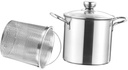 PRETYZOOM Deep Frying Basket Fryer Pot Basket for Electric Deep Fryer Stainless Steel Easy to Use and Clean Comfortable Handle