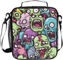 JUNZAN Colorful Yelling Zombie Lunch Bag for Girls Boys Insulated Small Cooler Lunch Box Toddler Lunchbox School Office Women Tote Lunchbags