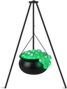 Halloween Decorations Outdoor - Witches Plastic Cauldron on Tripod, with Lights & 20 Clear Plastic Balls for Halloween Indoor & Outdoor Yard Lawn Decoration, Haunted House Props Witches Cauldron