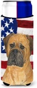 USA American Flag with Bullmastiff Ultra Beverage Insulators for slim cans