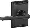 SCHLAGE F10LAT622ADD F10-LAT-ADD Latitude Reversible Passage Door Lever Set with Decorative Addison Trim