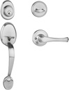 Dynasty Hardware COL-VAI-100-15 Colorado Front Door Handle Set with Vail Lever, Satin Nickel