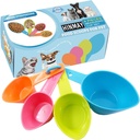 Pet Food Scoops Plastic Measuring Cups Set for Dog Cat and Bird Food (Random Color)