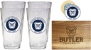 R and R Imports Butler Bulldogs Officially Licensed Kitchen Pack - Wood Cutting Board, 4 Pint Glasses & Magnetic Bottle Opener