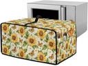 Toaster Oven Cover Anti Scratch Microwave Cover for Countertop Appliance Dust Protector Decorative Oven Accessories, 18.5" x 14.5" x 9", Mushroom Floral Moon Star Frog Butterfly