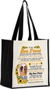 Work Besties Canvas Tote Bag, Reusable Grocery Bags for Women, Coworker & Best Friend Birthday Gifts