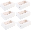20pcs Kraft Paper Muffin Boxes with Inserts and Window Transparent Cupcake Containers for Tarts Baked Goods and Party Favors White