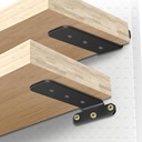 Shelf Bracket, Floating Shelf Brackets, 4pack Heavy Duty 6 inch Long for Shelves, Rustic Industrial Black Metal Wall Hidden Shelves Hardware