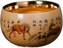 Z1546 鎏金杯 Tea Set Sake Cup 珐琅彩青花茶杯个人杯主人杯 Loose Leaf Tea cup 紫砂建盏大师