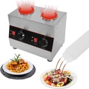 Electric Sauce Bottle Warmer with 2 Squeeze Bottles Sauce Heater Chocolate Cheese Caramel Sauce Dispenser