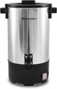 Elite Gourmet CCM-035 Maxi-Matic 30 Cup Stainless Steel Coffee Urn Removable Filter For Easy Cleanup, Two Way Dispenser with Cool-Touch Handles Electric Coffee Maker Urn, Stainless Steel