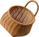 Light Luxury Woven Hanging Basket for Kitchen Wall Storage Material Fruit Vegetable Holder Rustic Farmhouse Decorative Basket for Door Seasoning and Flower Display
