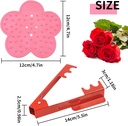 Rose Thorn Remover Kit, 2Pc Silicone Rose Thorn Stripper and 1Pc Metal Roses Leaf Removal Stripping Tool for Gardening, Flower-Arranging DIY, Gardening Enthusiasts (3)