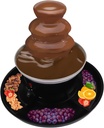 Electric Chocolate Fountain, 3 Tier Chocolate Fondue Machine with 5Forks, 40W Fuente De Chocolate, Small Chocolate Fountain Machine for Parties, Melts Cheese, Candy, Dip Strawberry, fruit, Vegetable