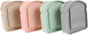 4Pcs Leak Sandwich Containers Portable Bread Toast Storage Boxes for Outdoor Use with Design and Secure Sealing for Fresh Fruit Snacks and Meals