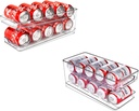 Rolling Soda Can Organizer and Rolling Soda Can Organizer for Refrigerator for Beer Soda Seltzer Drink Pop Cans Holder Storage Pantry Organization