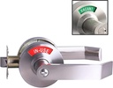 MuteX Extra Large Bathroom Privacy Lever Lock with Large Inuse or Vacant Indicator for Men Women Restroom, ANSI Grade2 Commercial Grade, Perfect for Professional Office Buildings