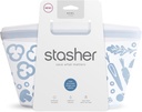 Stasher Premium Silicone Reusable Food Storage Bowl, 4-Cup, Clear, Microwave, Sous Vide, Dishwasher, Oven and Freezer Safe, Travel Container, BPA Free, Leak-free, Eco-friendly