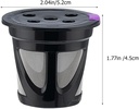 PRETYZOOM 2Pcs Reusable Coffee Capsules with Fine Mesh Filter Compatible with Keurig Coffee Machines for Home and Office Station